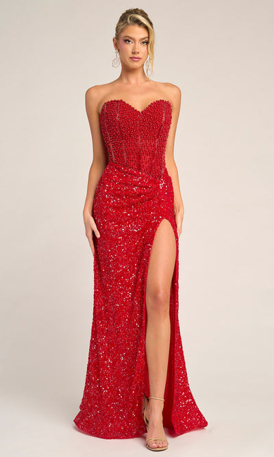 Portia and Scarlett PS26432C - Corset Bodice Embellished Fitted Dress Prom Dresses