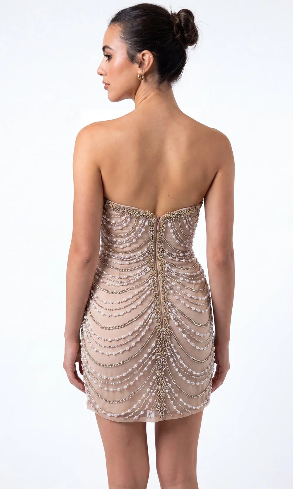 Portia and Scarlett PS26841C - Strapless Pearl Beaded Short Dress Cocktail Dresses