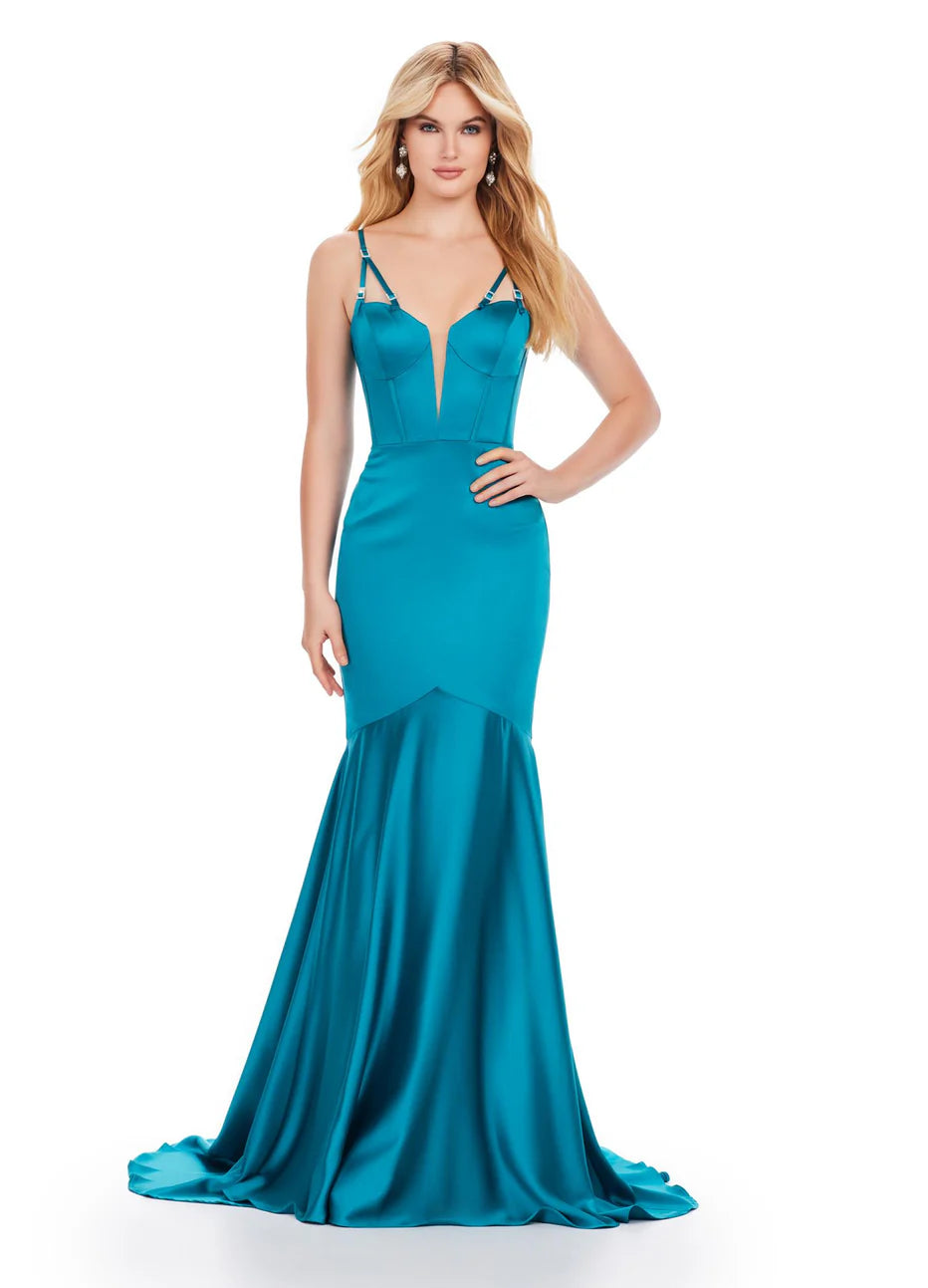 Ashley Lauren 11644 - Plunging Bustier Prom Dress