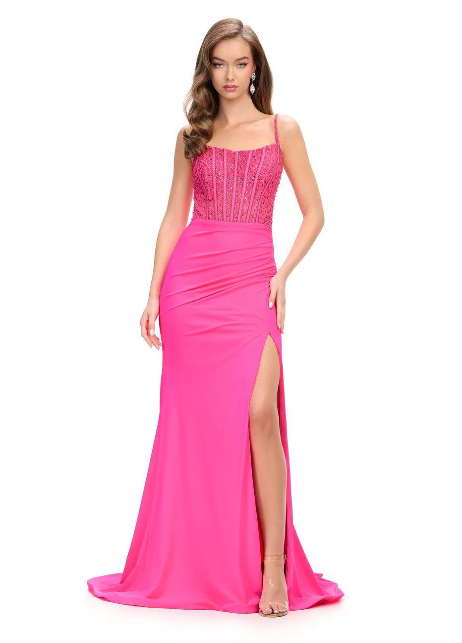 Ashley Lauren 11664 - Beaded Bodice Evening Dress