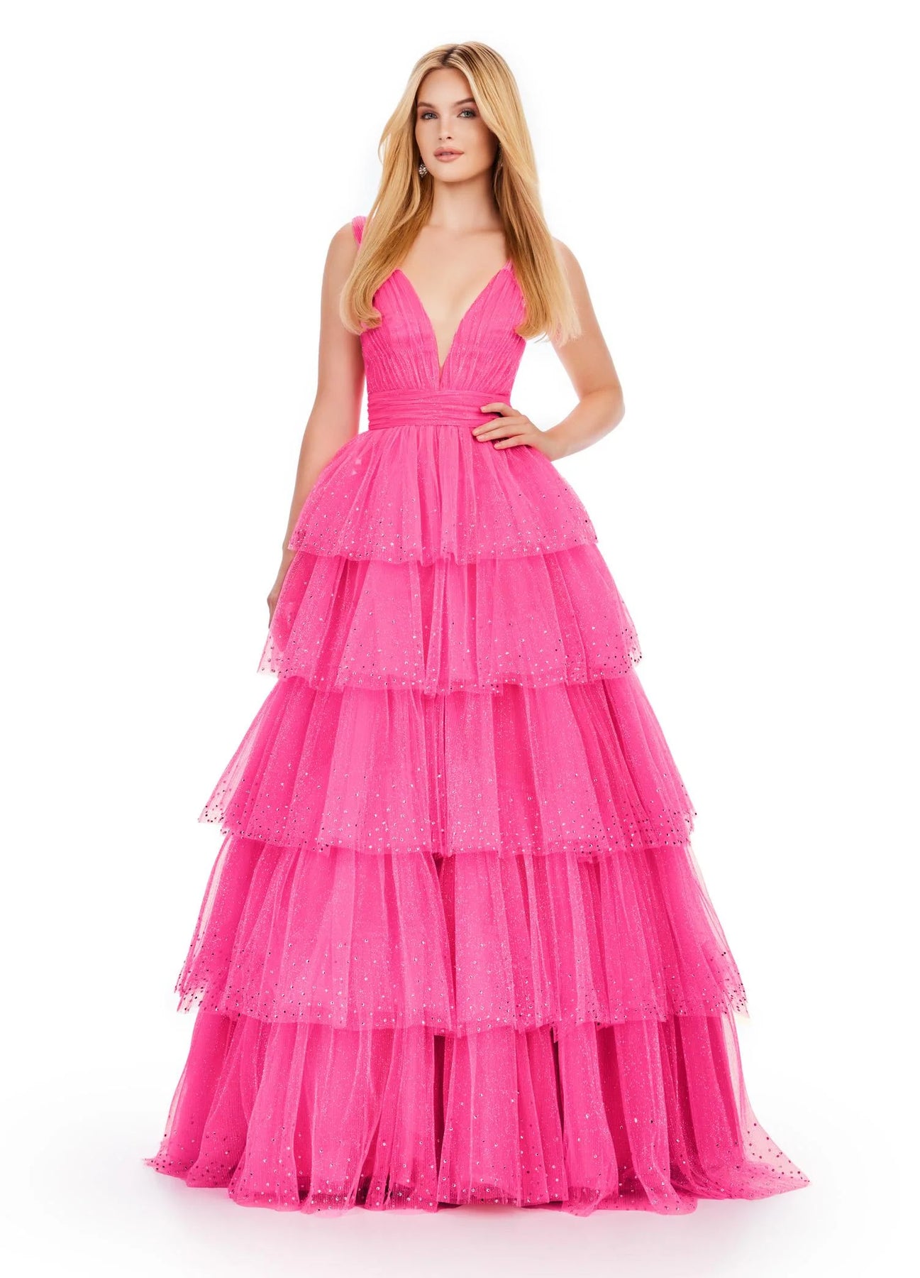 Ashley Lauren 11672 - Sleeveless Tiered Prom Dress