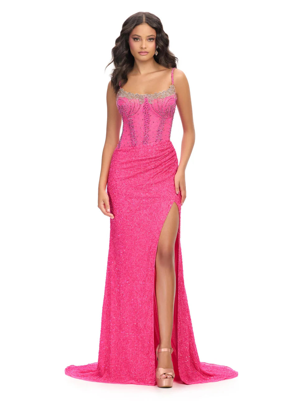Ashley Lauren 11711 - Sequin Ornate Evening Gown