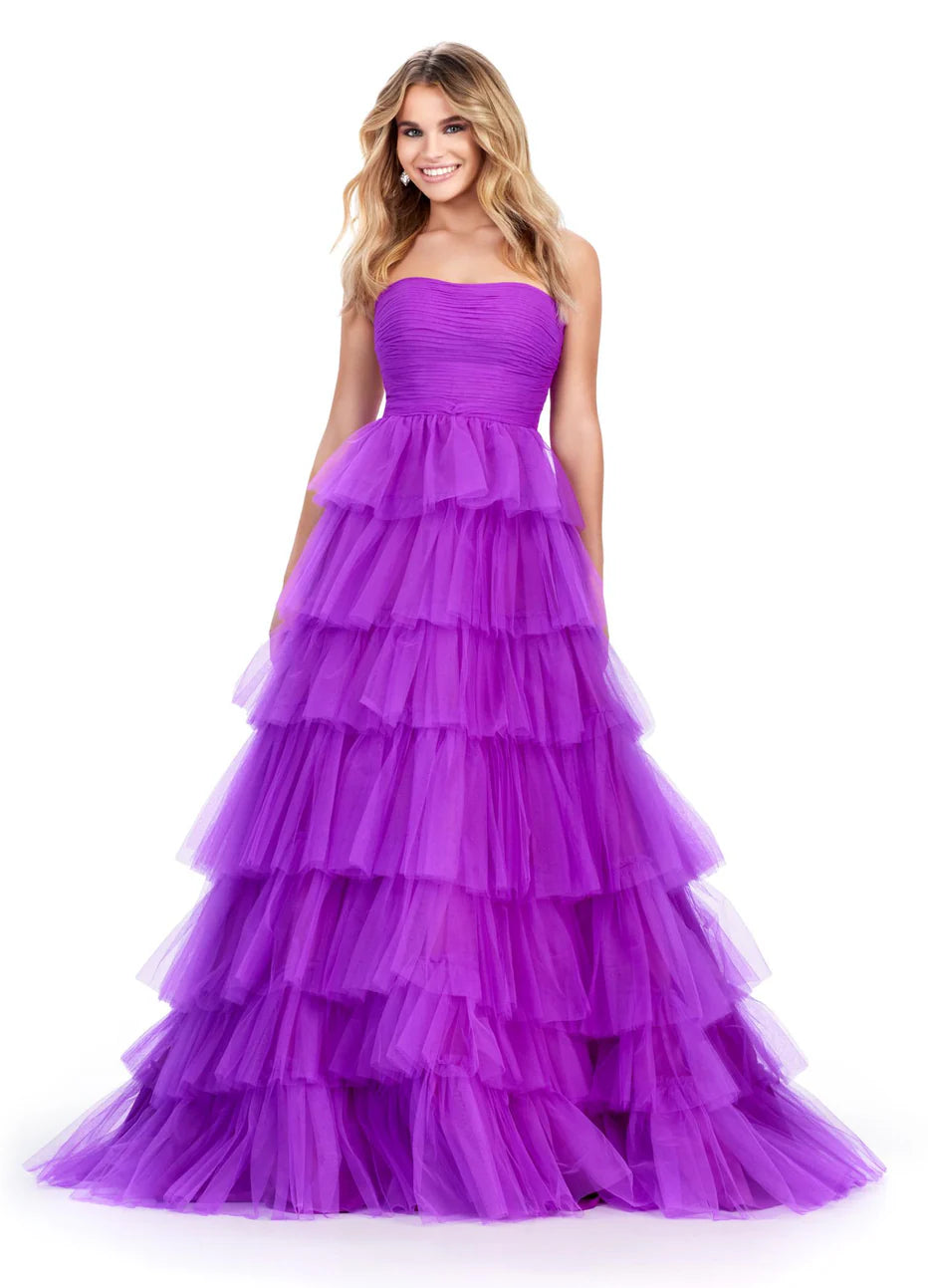 Ashley Lauren 11621 - Strapless Tiered Prom Dress