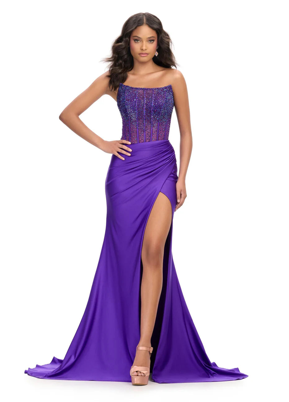 Ashley Lauren 11690 - Jeweled Scoop Prom Dress