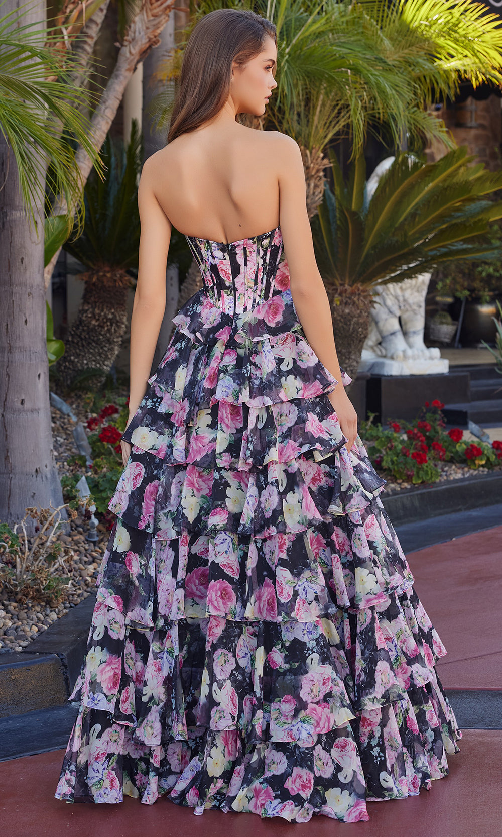 Nox Anabel Q1779 - Corset Bodice Tiered Dress Prom Dresses