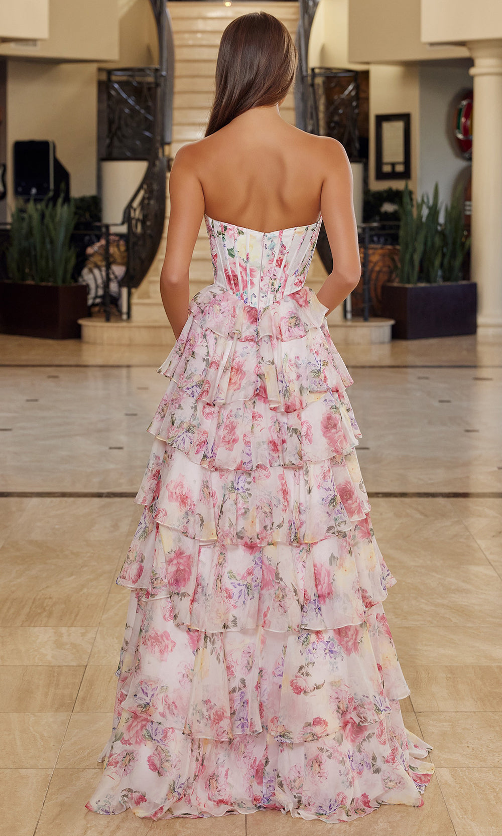 Nox Anabel Q1779 - Corset Bodice Tiered Dress Prom Dresses