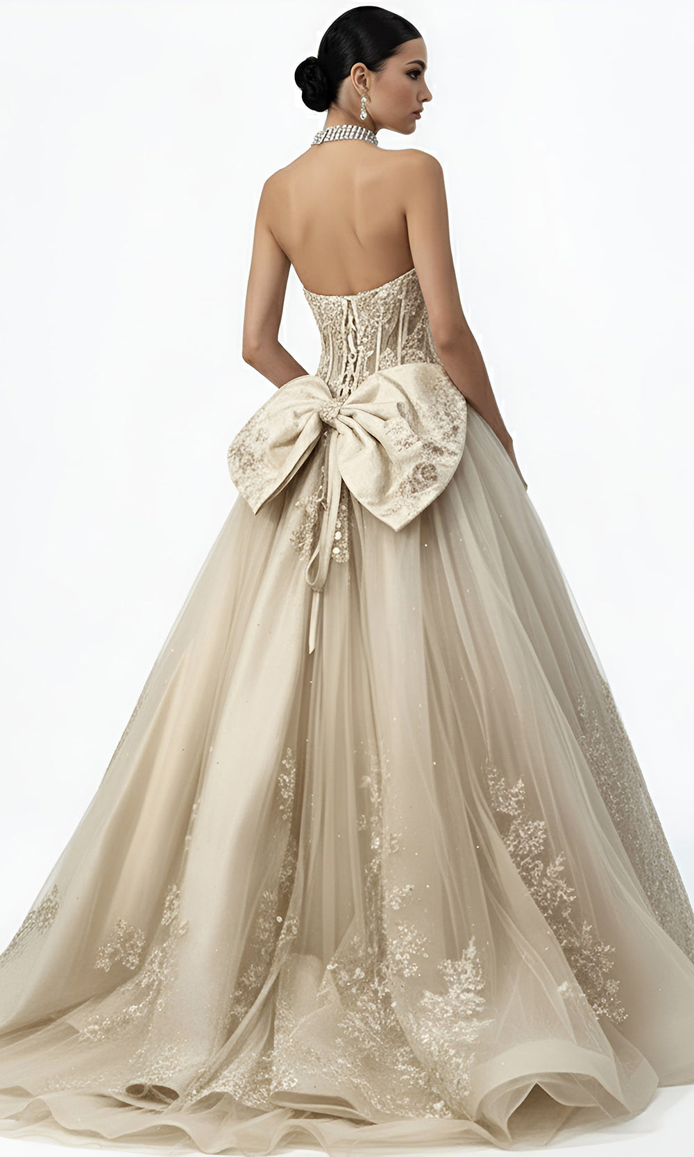 Jovani Q47374 - Corset Sweetheart Embroidered Ballgown