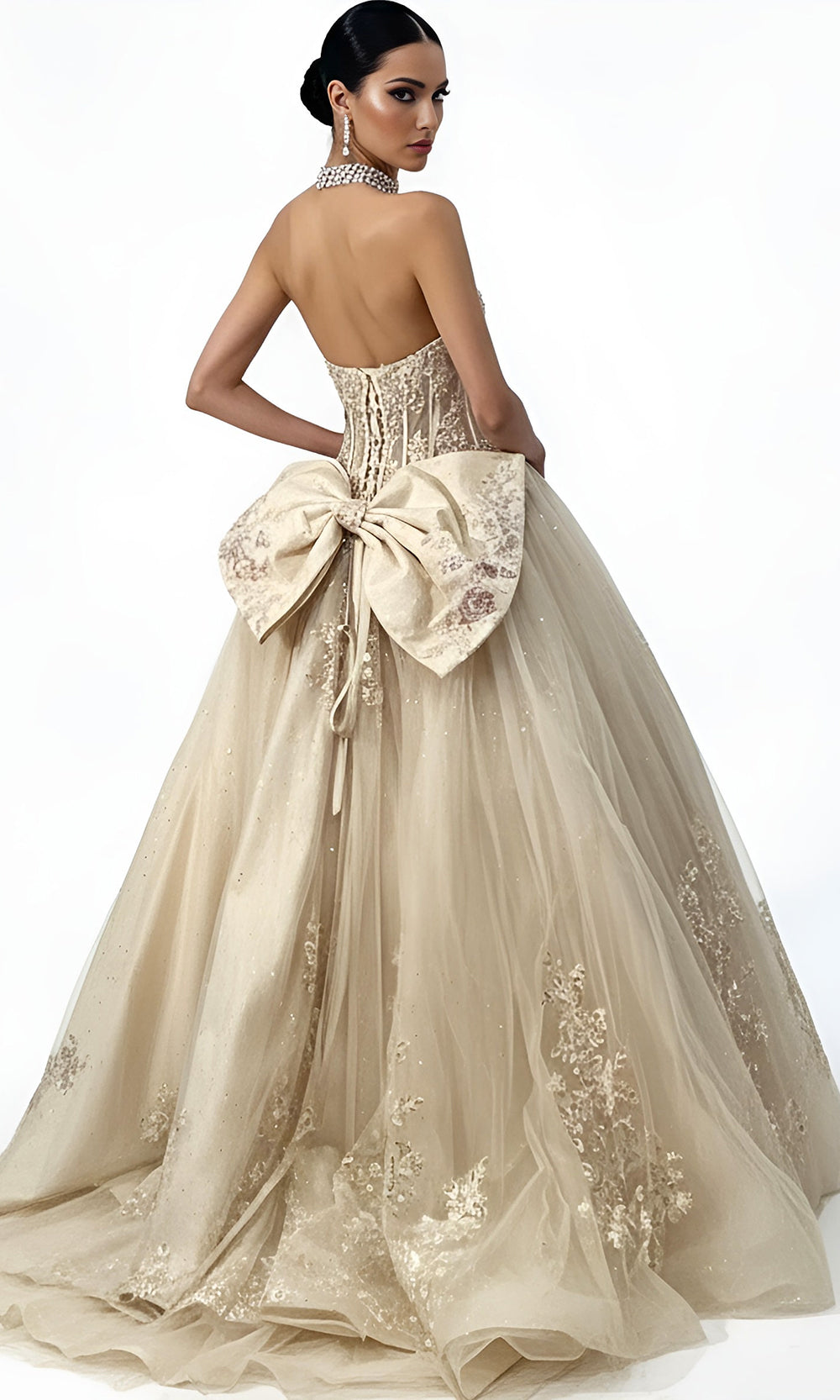 Jovani Q47374 - Corset Sweetheart Embroidered Ballgown