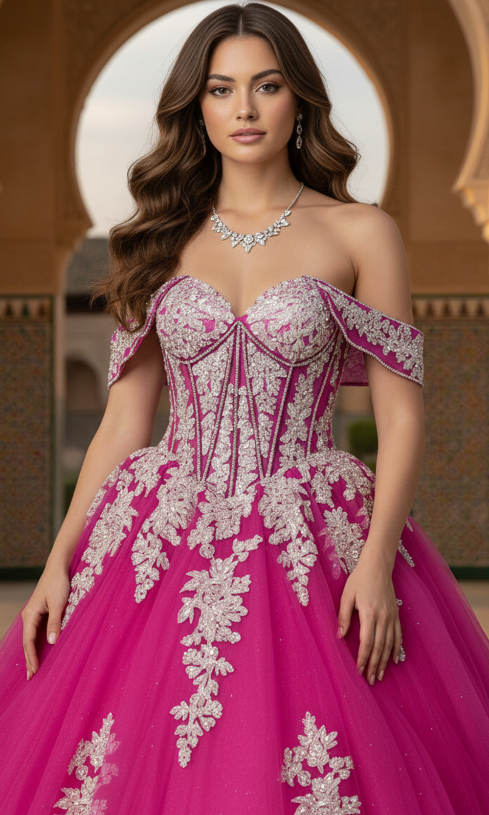 Jovani Q47375 - Beaded Corset Sweetheart Quince Gown