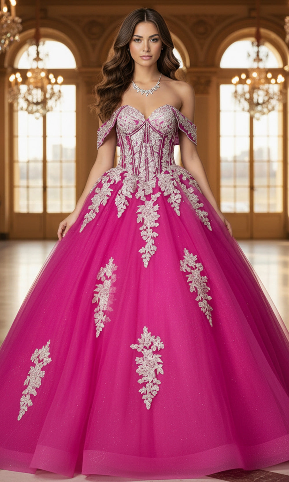 Jovani Q47375 - Beaded Corset Sweetheart Quince Gown