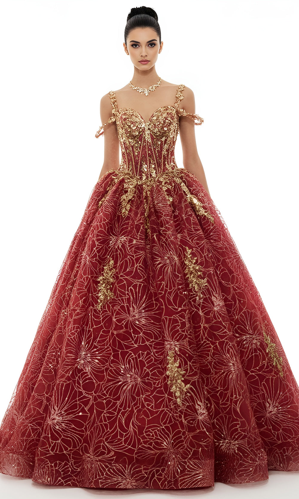 Jovani Q47377 - Sweetheart Lace-Up Ballgown with Bow