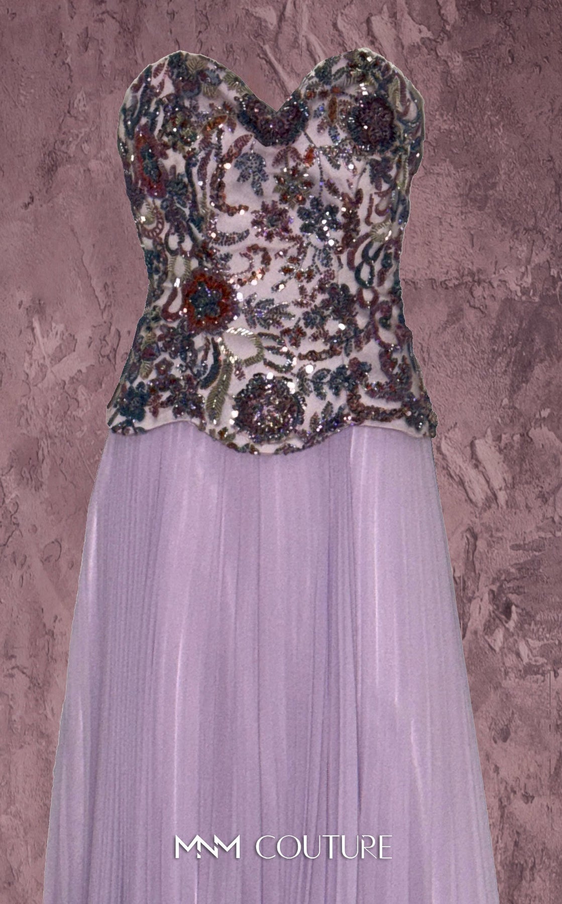 MNM COUTURE Q7778 - Pleated Skirt Sweetheart Long Dress Prom Dresses