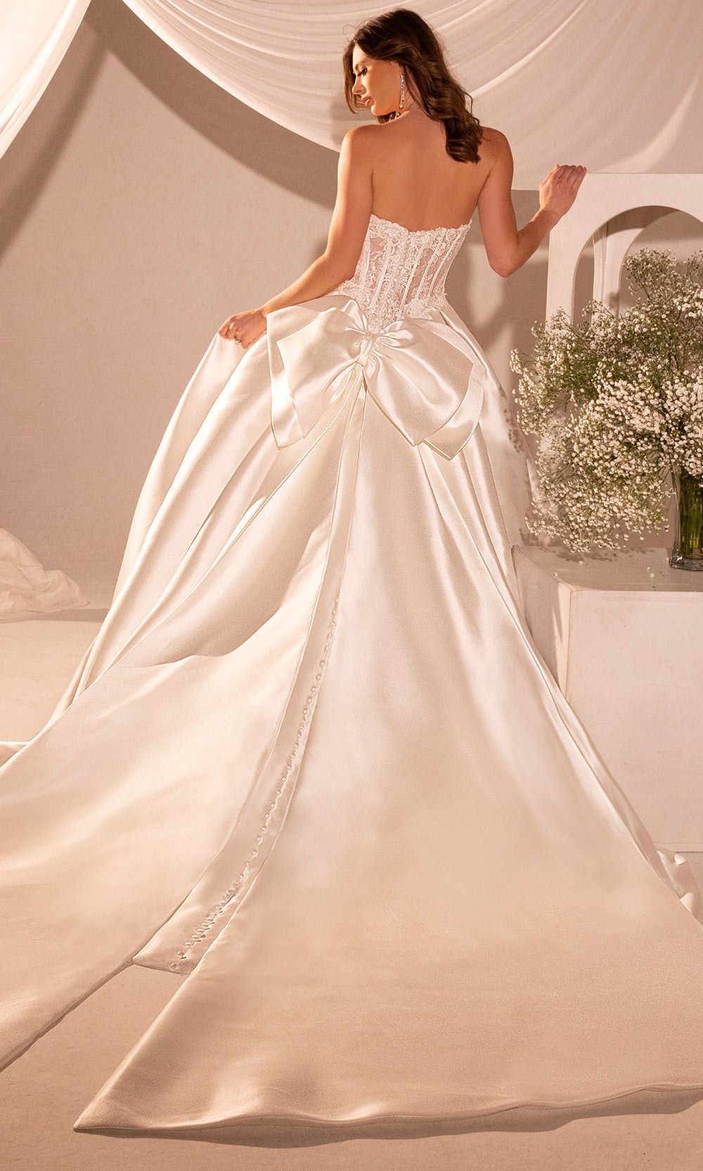 Rachel Allan RB2215 - Embroidered Illusion Corset Bridal Gown Wedding Dresses