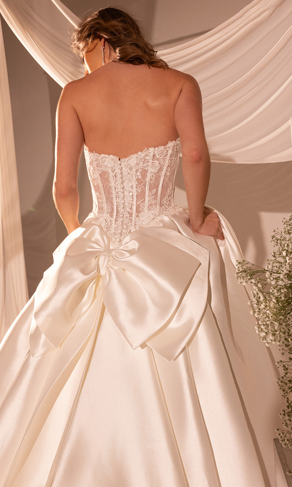 Rachel Allan RB2215 - Embroidered Illusion Corset Bridal Gown Wedding Dresses