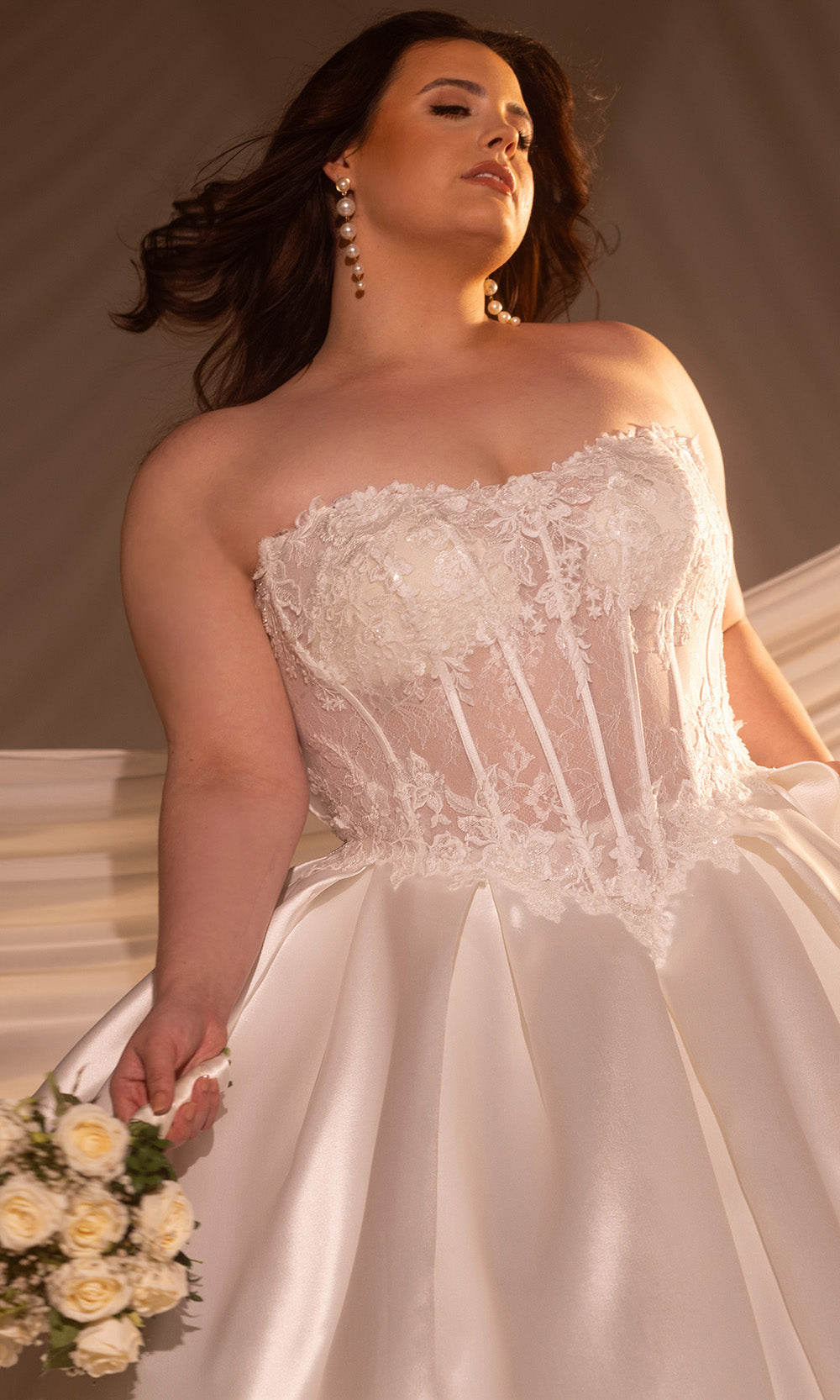 Rachel Allan RB2215 - Embroidered Illusion Corset Bridal Gown Wedding Dresses
