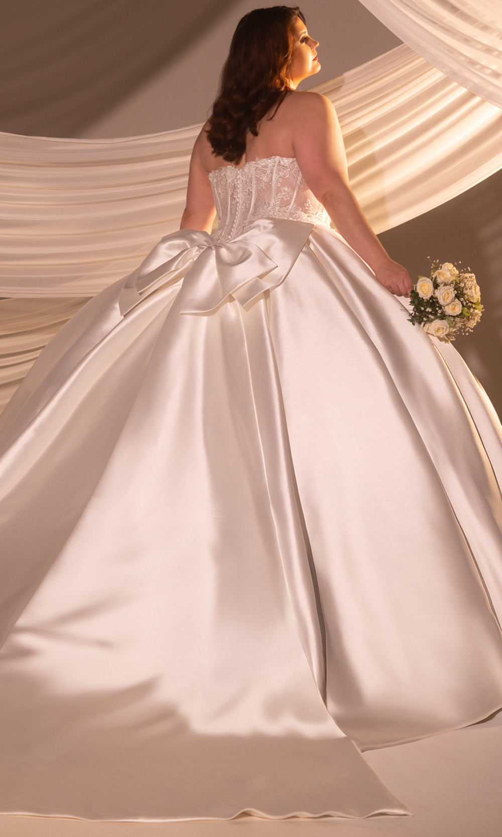 Rachel Allan RB2215 - Embroidered Illusion Corset Bridal Gown Wedding Dresses