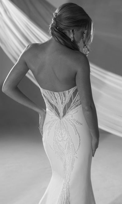 Rachel Allan RB2218 - Illusion Back Beaded Appliqued Bridal Gown Wedding Dresses