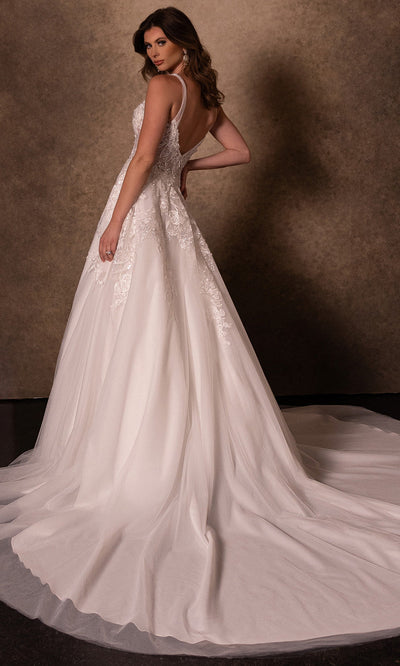 Rachel Allan RB2219 - Embroidered Sheer Strap Bridal Gown Wedding Dresses