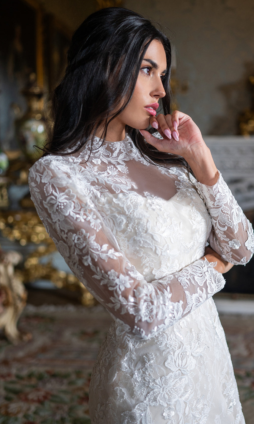 Rachel Allan RB2234 - Illusion Neckline Open Back Bridal Gown Wedding Dresses