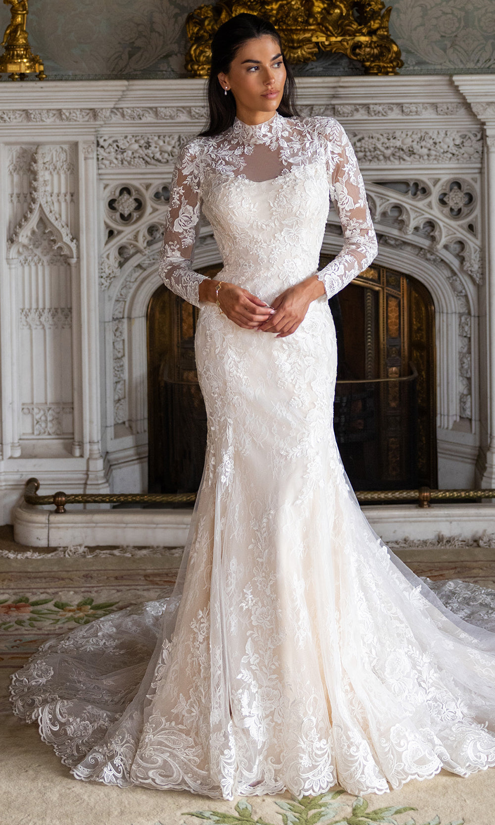 Rachel Allan RB2234 - Illusion Neckline Open Back Bridal Gown Wedding Dresses