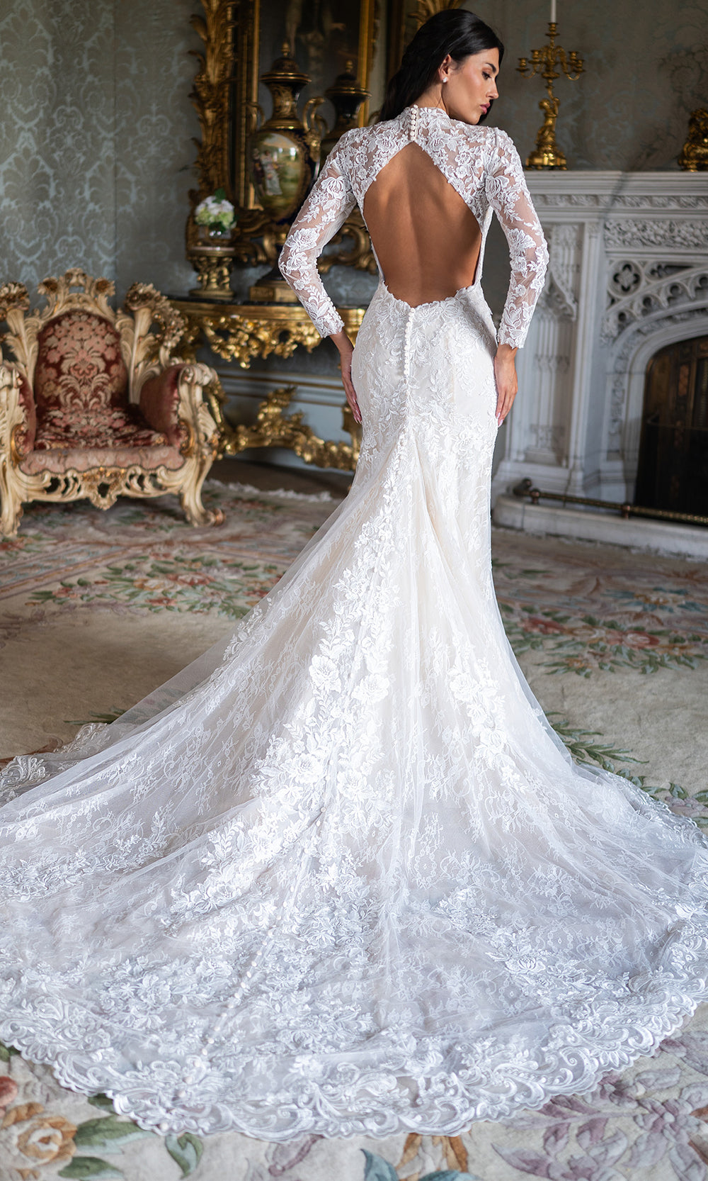 Rachel Allan RB2234 - Illusion Neckline Open Back Bridal Gown Wedding Dresses