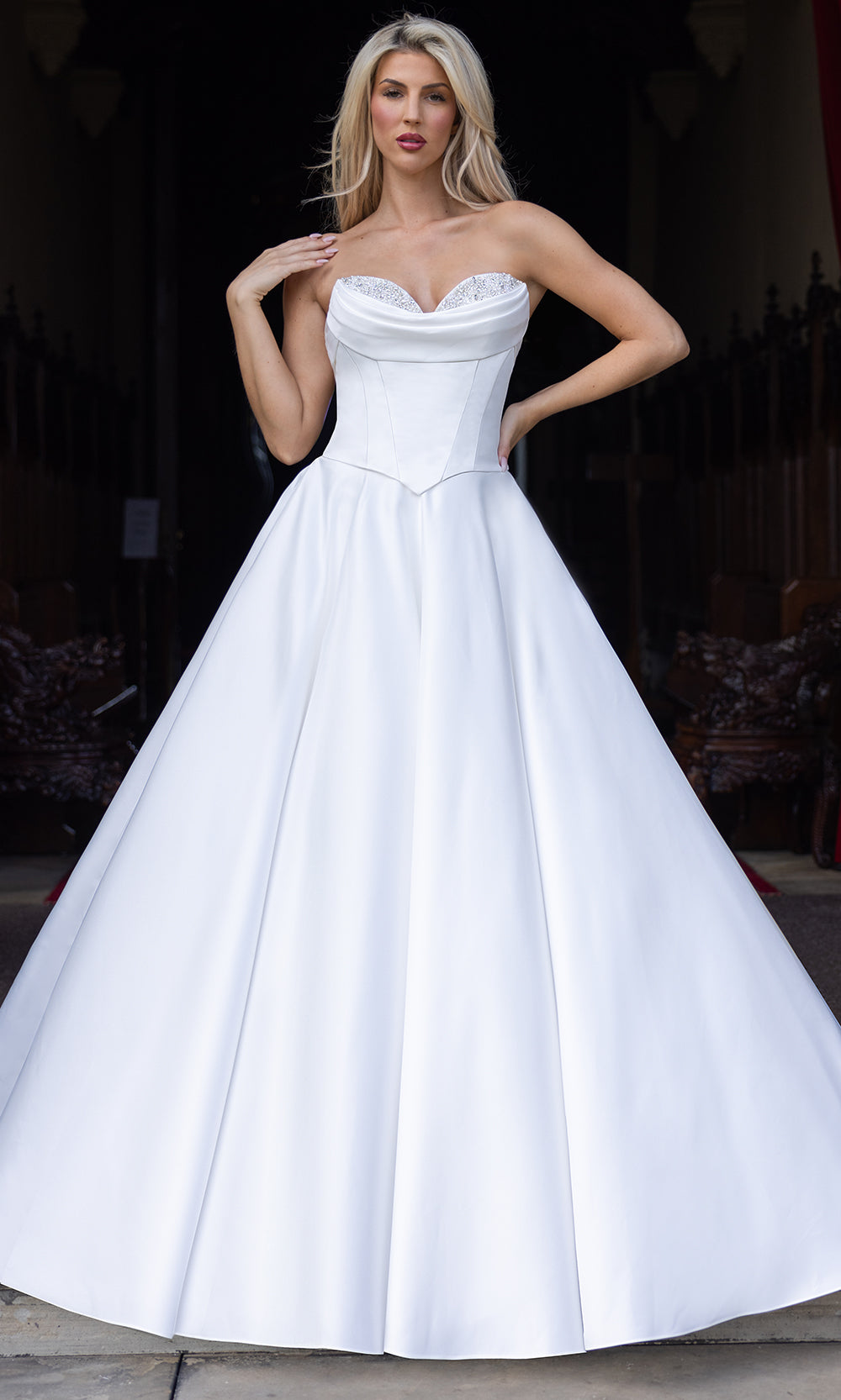 Rachel Allan RB2242 - Minimalist Strapless Bridal Gown Wedding Dresses in Ivory