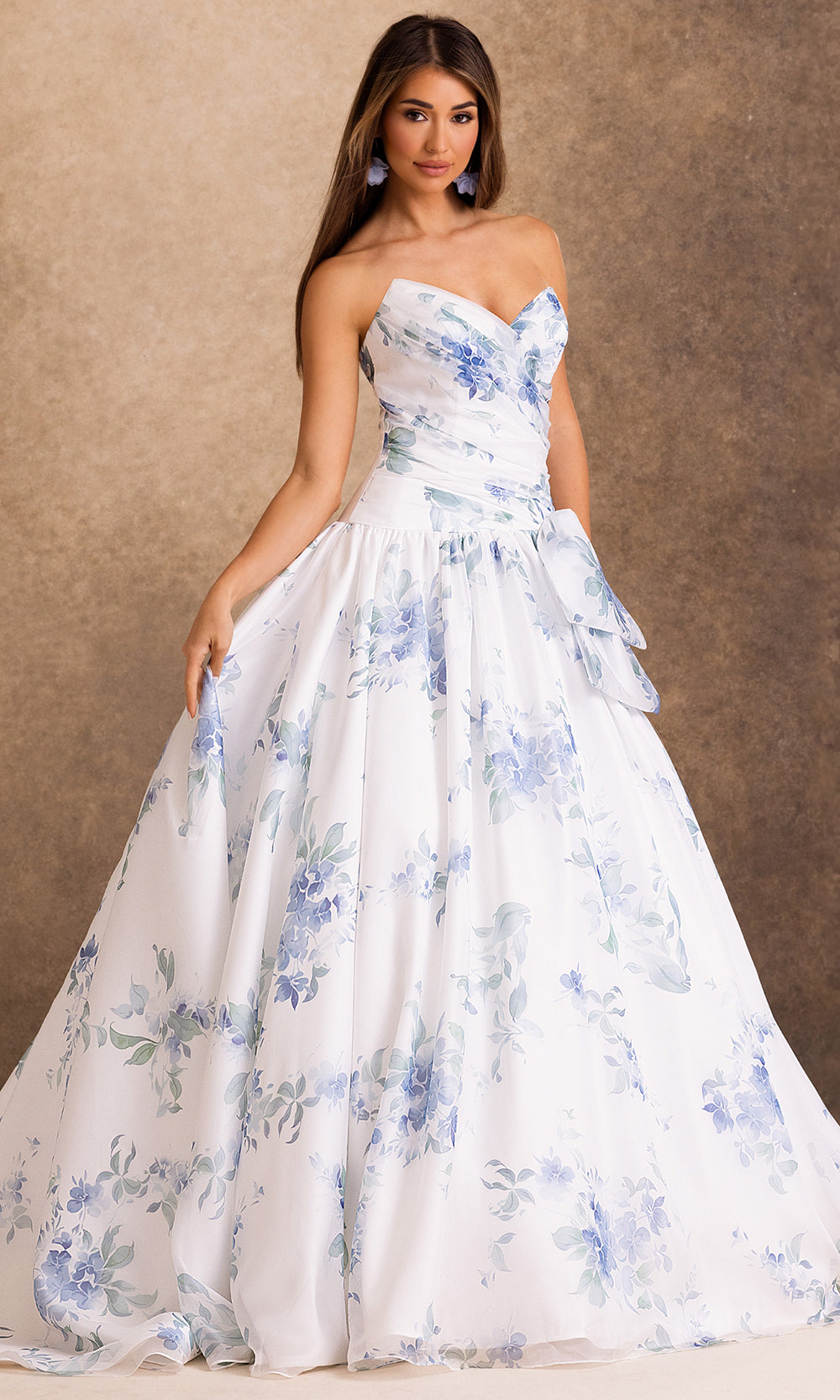 Rachel Allan Bridal RB2258 - Sweetheart Neckline Printed A-Line Gown Bridal Dresses in In Ivory Multi  