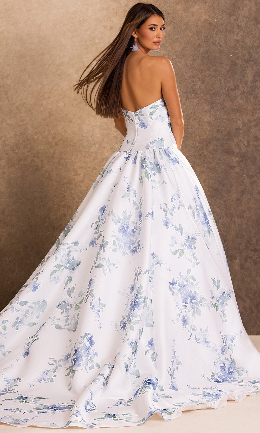 Rachel Allan Bridal RB2258 - Sweetheart Neckline Printed A-Line Gown Bridal Dresses in In Ivory Multi  