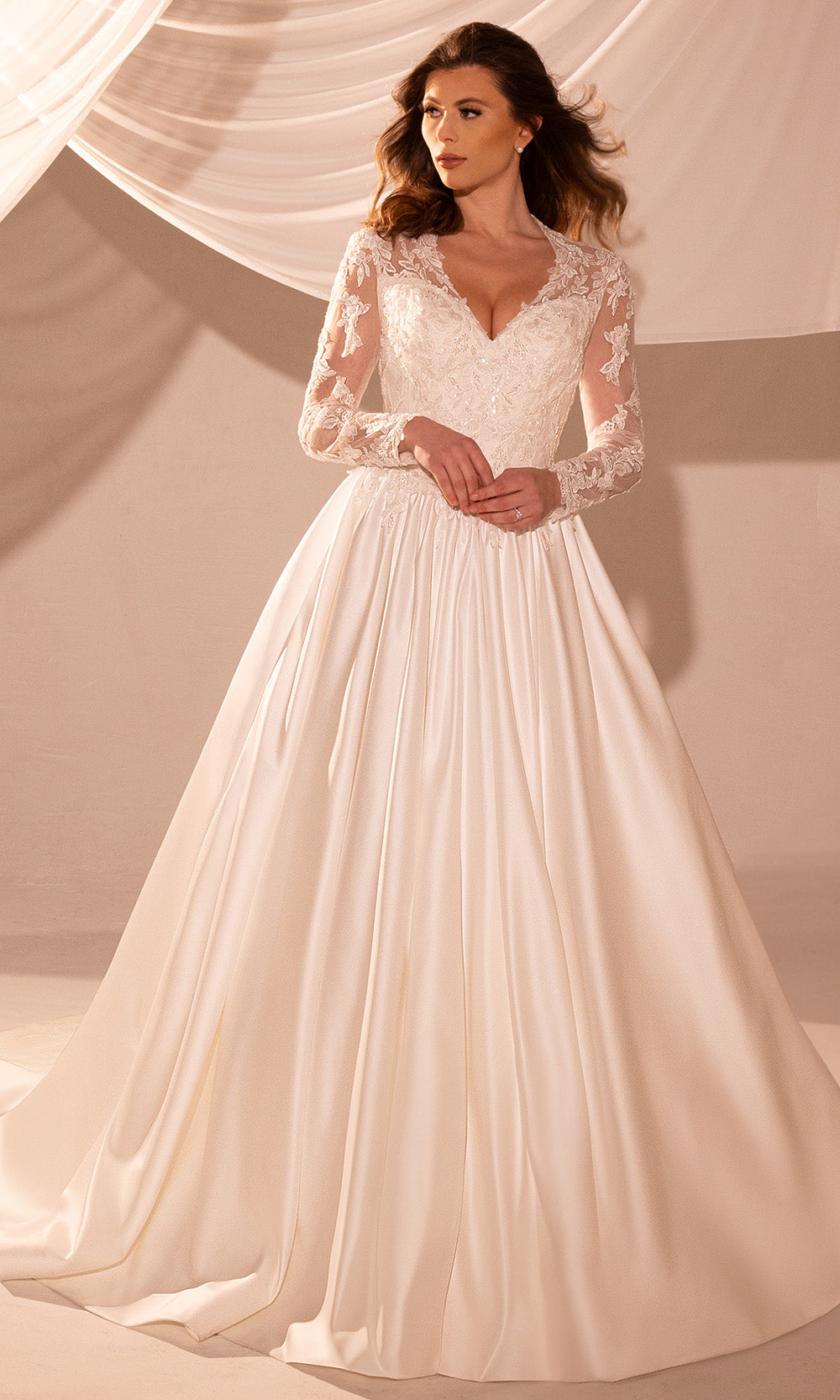 Rachel Allan RB4215 - Illusion Back Lace Bridal Gown Wedding Dresses
