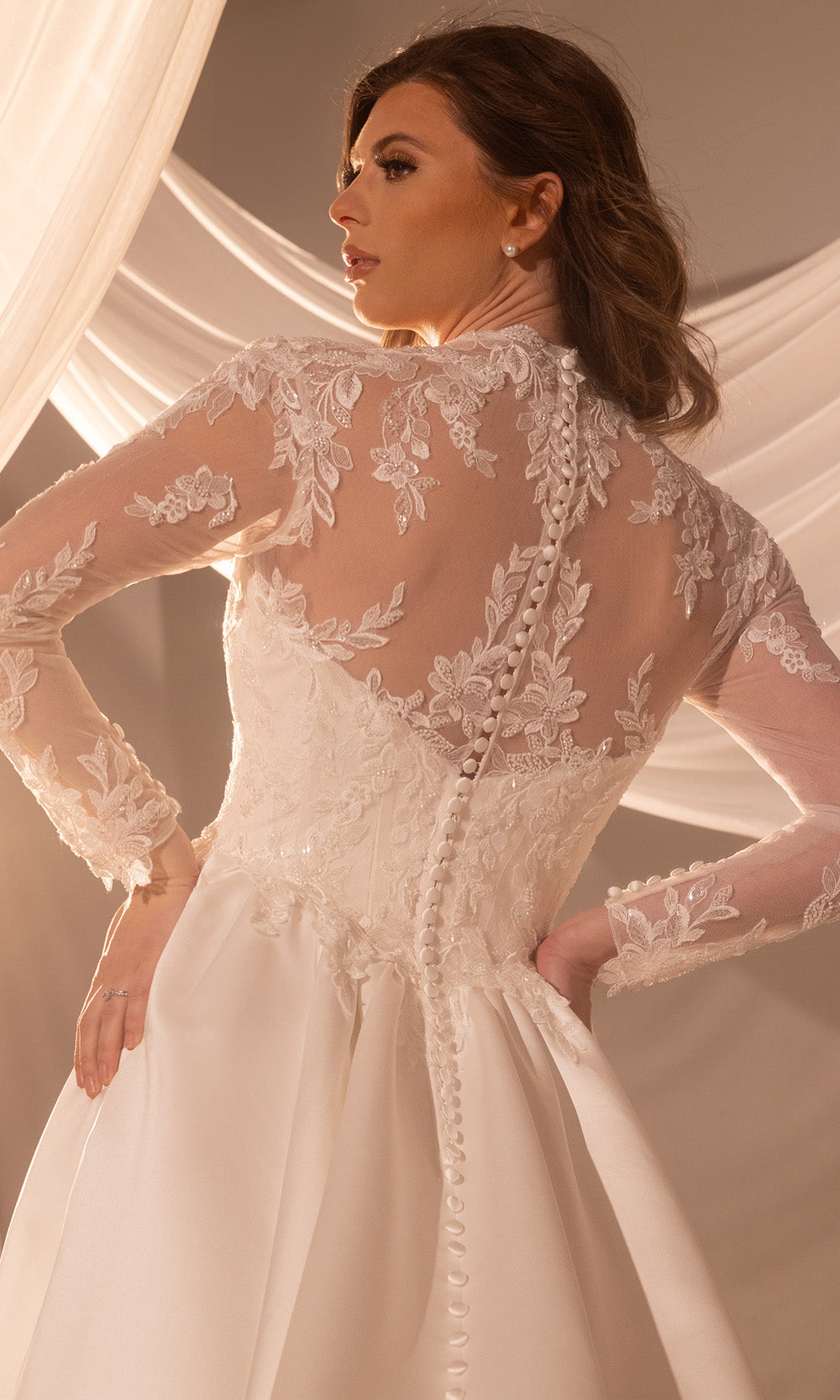 Rachel Allan RB4215 - Illusion Back Lace Bridal Gown Wedding Dresses