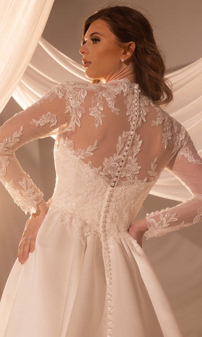 Rachel Allan RB4215 - Illusion Back Lace Bridal Gown Wedding Dresses