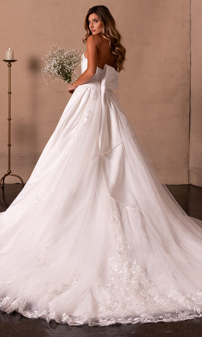 Rachel Allan RB4221 - Pleated Skirt Scoop Neck Bridal Gown Wedding Dresses