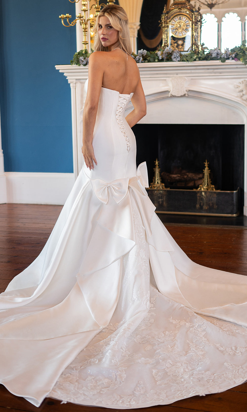 Rachel Allan RB4230 - Structured Bridal Gown with Statement Bow Wedding Dresses