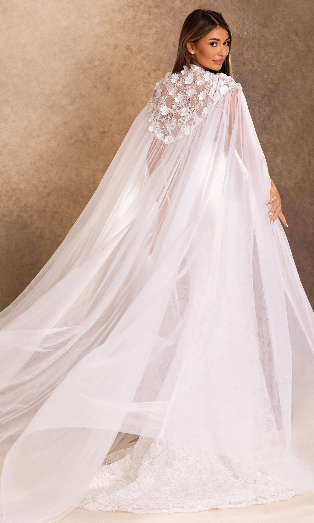 Rachel Allan Bridal RB4253 - Allover Lace Square Sheath Gown Wedding Dresses in Ivory    