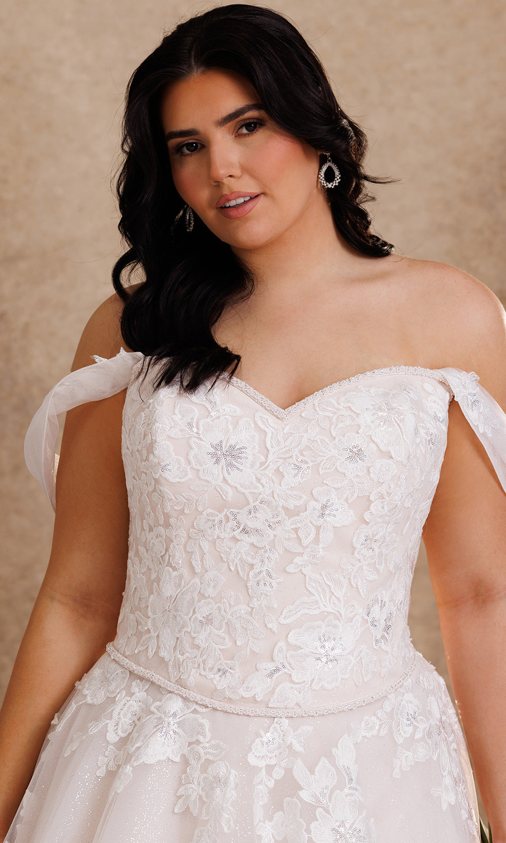 Rachel Allan Bridal RB4259 - Sweetheart Floral Applique Gown with Train Bridal Dresses in White    