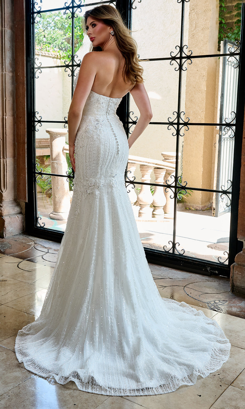 Rachel Allan RB5093 - Strapless Beaded Appliqued Wedding Gown Wedding Dresses