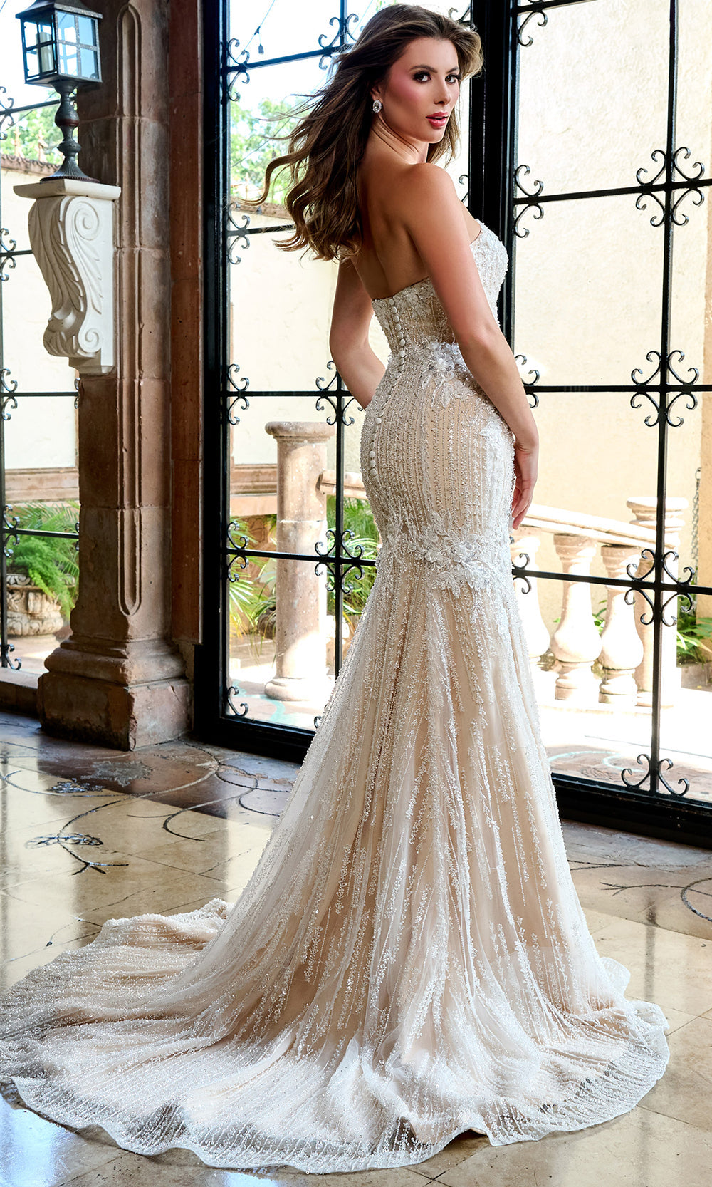 Rachel Allan RB5093 - Strapless Beaded Appliqued Wedding Gown Wedding Dresses