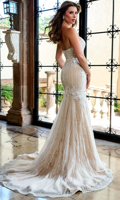 Rachel Allan RB5093 - Strapless Beaded Appliqued Wedding Gown Wedding Dresses