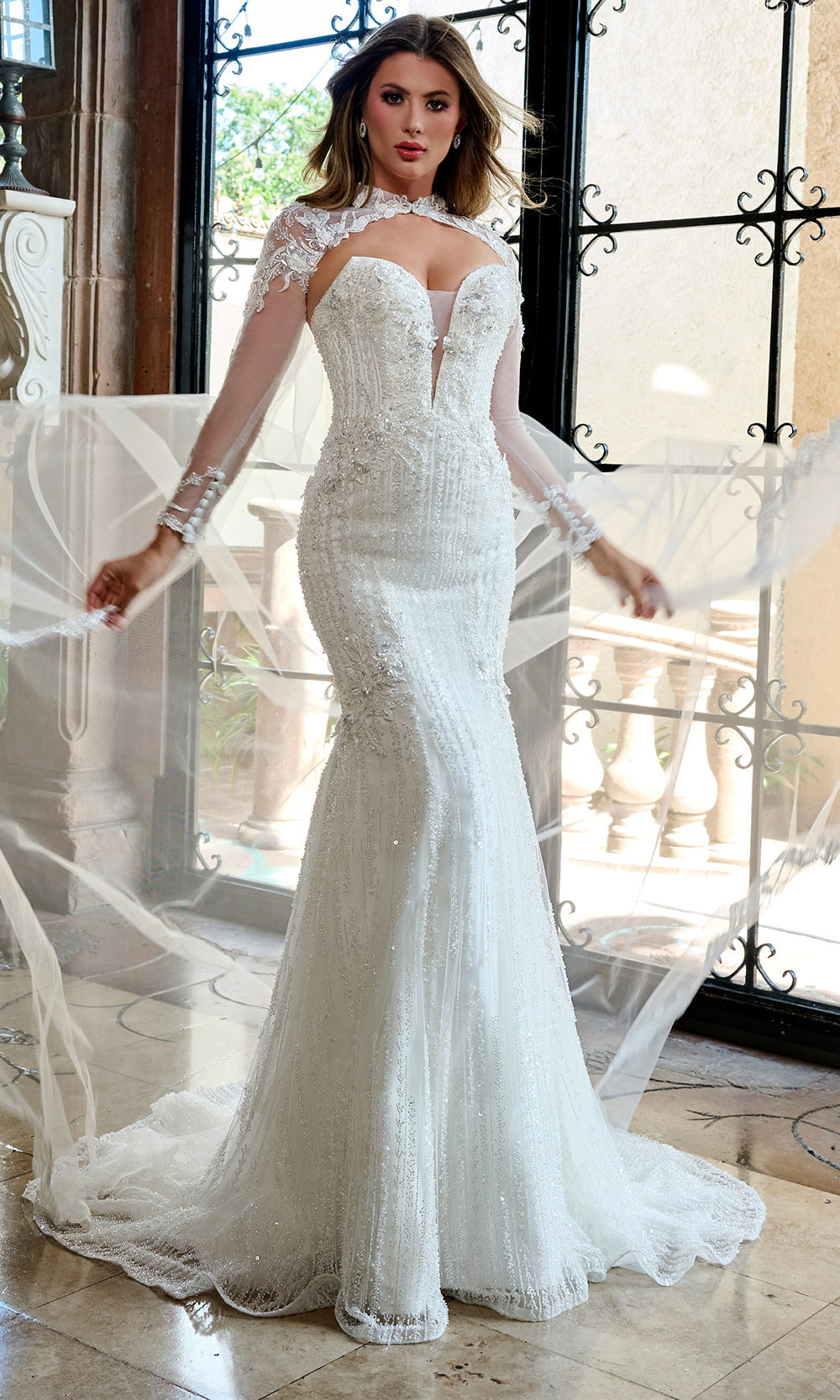 Rachel Allan RB5093 - Strapless Beaded Appliqued Wedding Gown Wedding Dresses