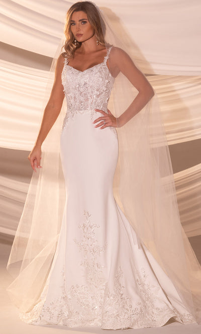 Rachel Allan RB5102 - Scoop Back Floral Lace Gown Wedding Dresses