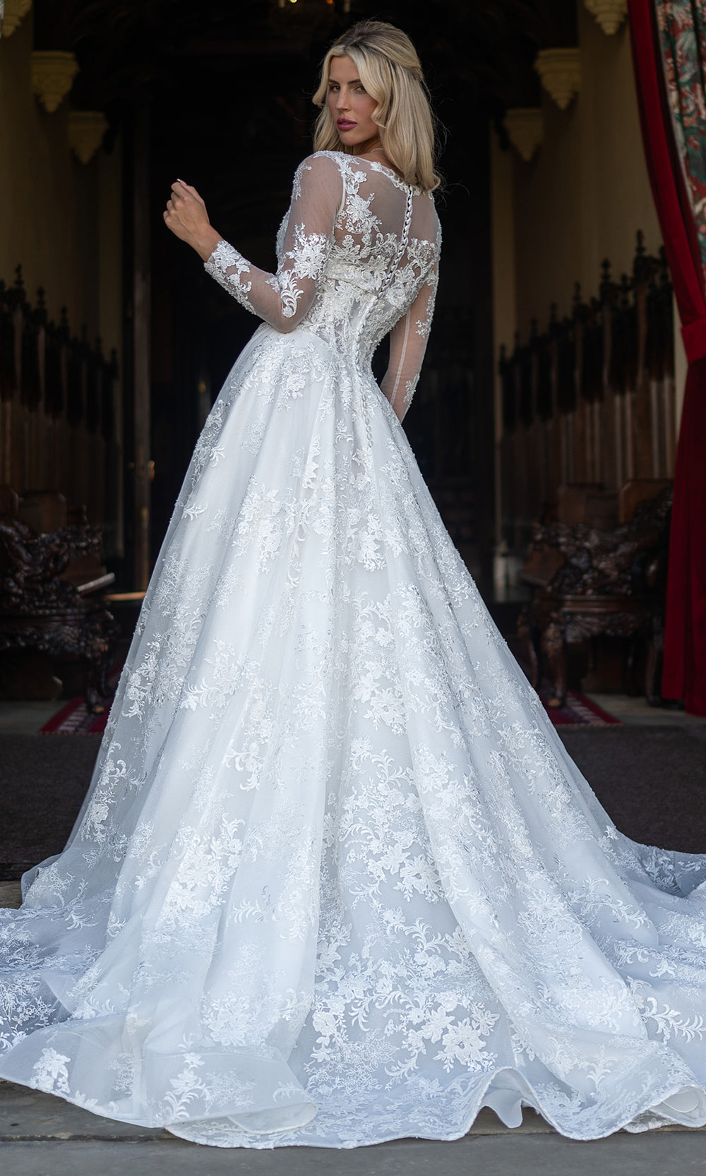 Rachel Allan RB5132 - Illusion Lace Bridal Gown Wedding Dresses