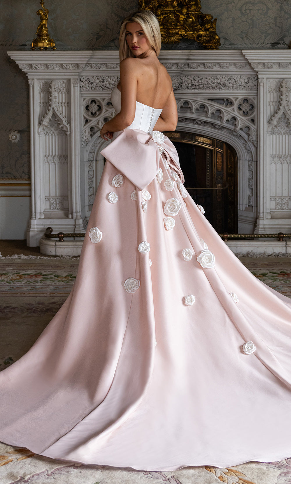 Rachel Allan RB5133 - Sweetheart Wedding Dress with Detachable Overskirt Wedding Dresses in Ivory Pink Champagne