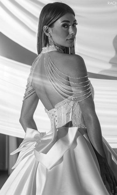 Rachel Allan RB6183 - Embellished Corset Satin Bridal Gown Wedding Dresses