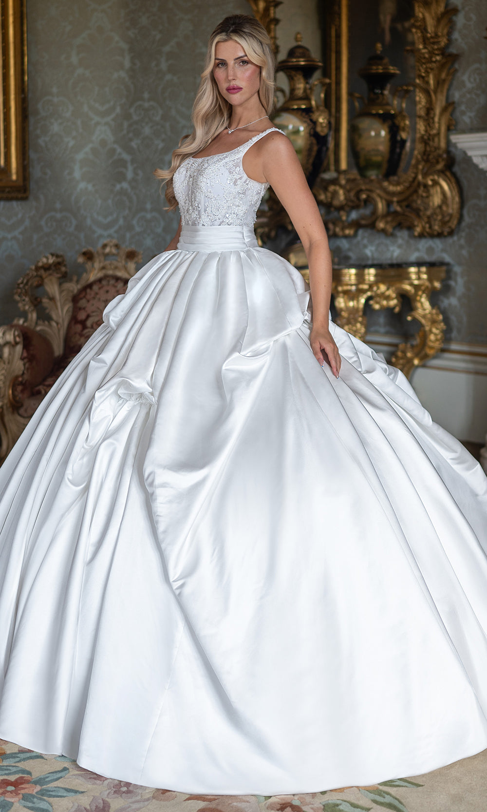 Rachel Allan RB6192 - Classic Draped Bridal Ball Gown Wedding Dresses