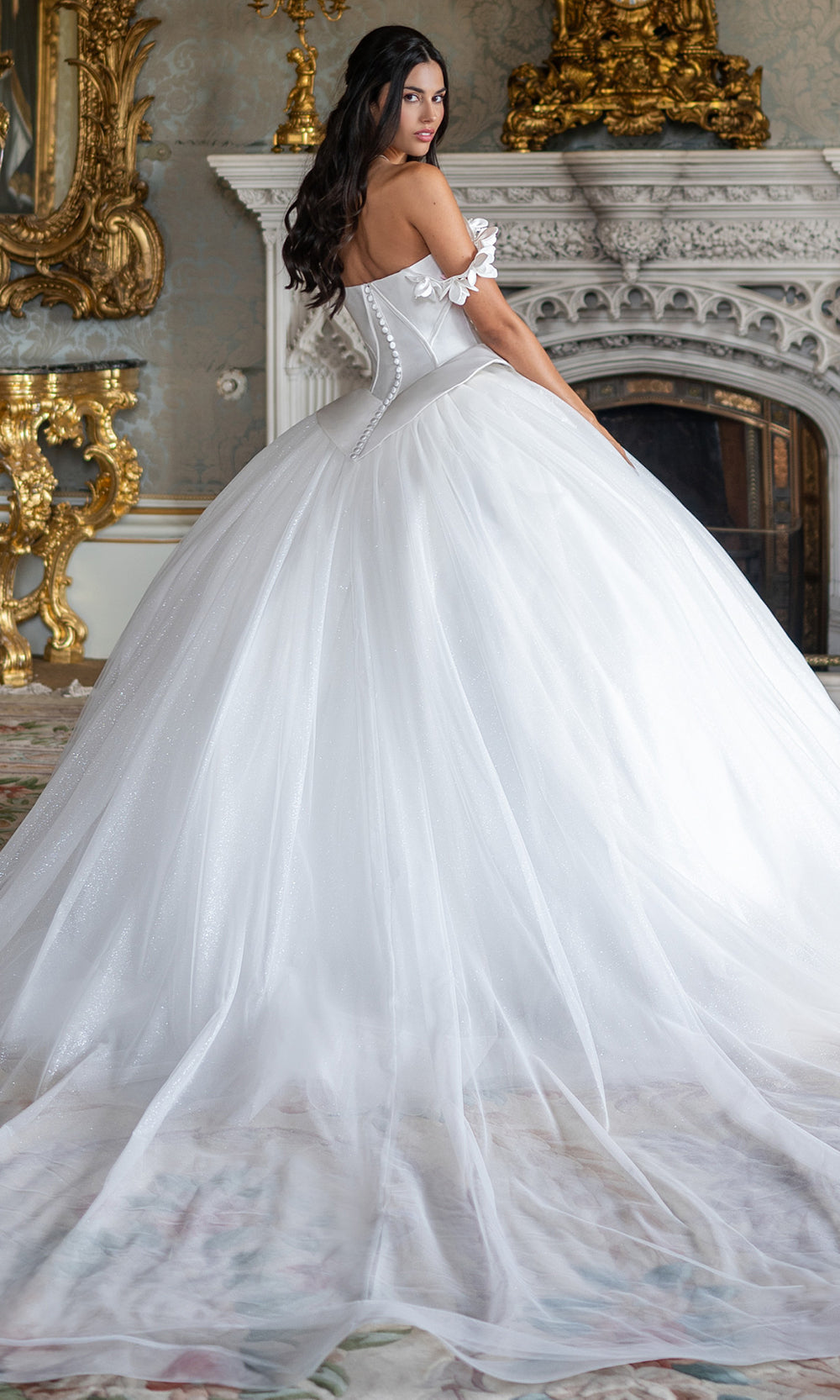 Rachel Allan RB6198 - Sweetheart Corset Tulle Ball Gown Wedding Dresses in Ivory