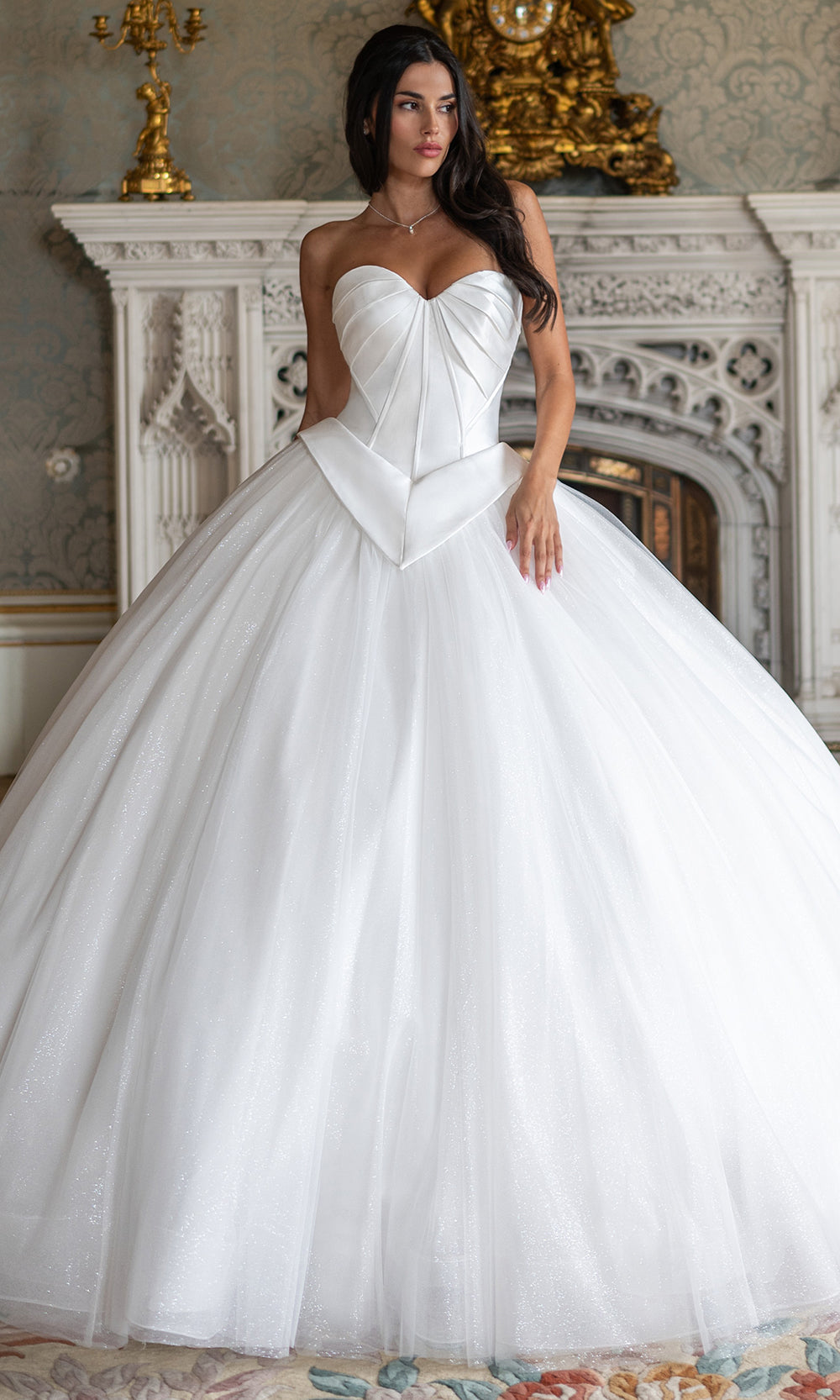 Rachel Allan RB6198 - Sweetheart Corset Tulle Ball Gown Wedding Dresses in Ivory