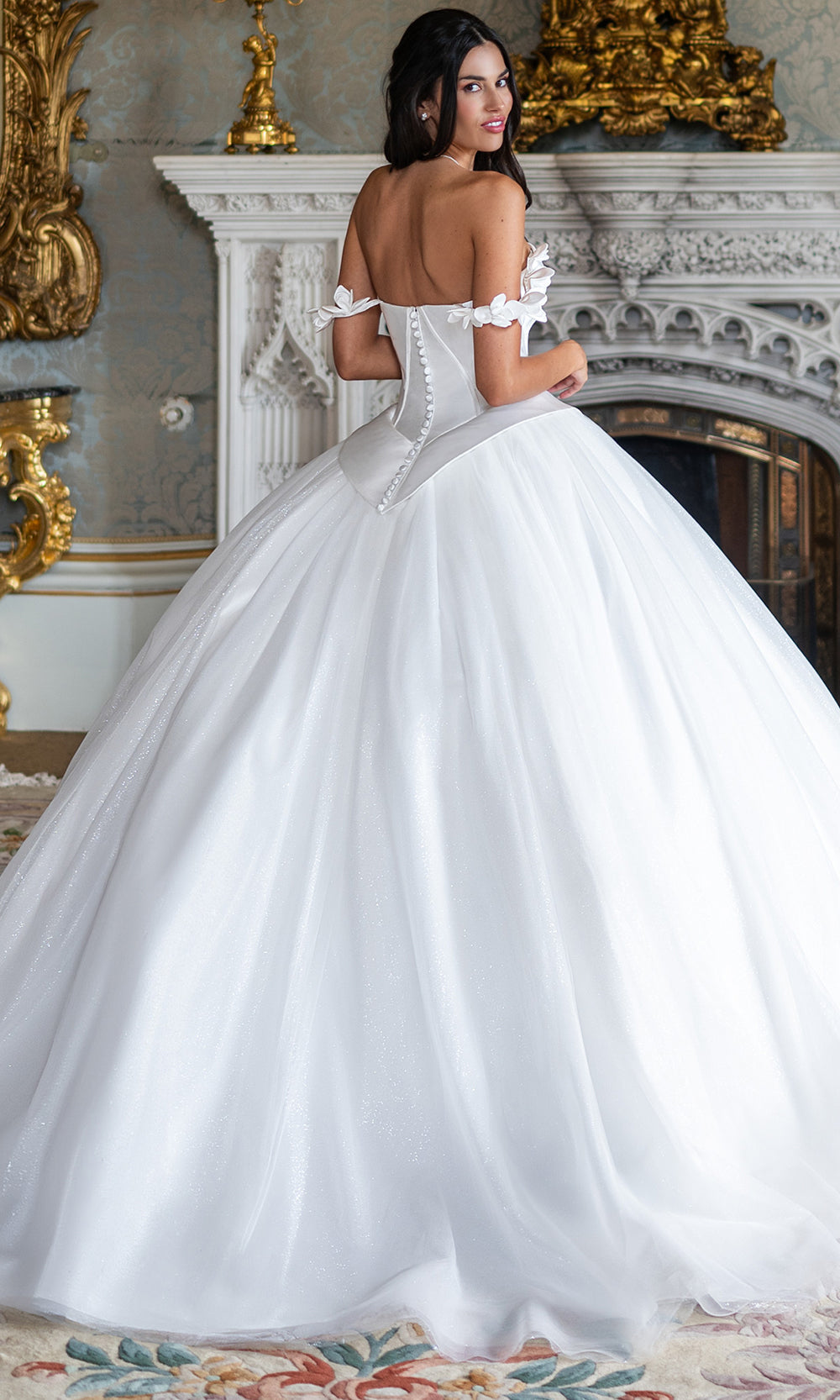 Rachel Allan RB6198 - Sweetheart Corset Tulle Ball Gown Wedding Dresses in Ivory