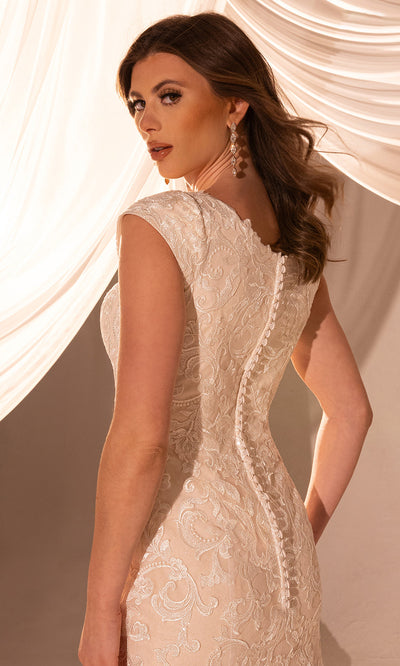 Rachel Allan RB7014 - Cap Sleeve Lace Wedding Gown Wedding Dresses