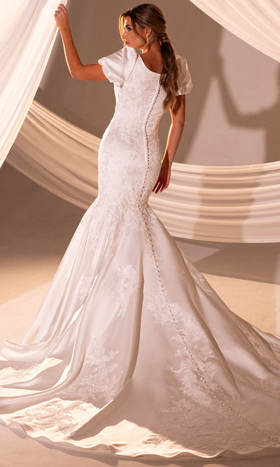 Rachel Allan RB7015 - Embroidered Square Neck Bridal Gown Wedding Dresses
