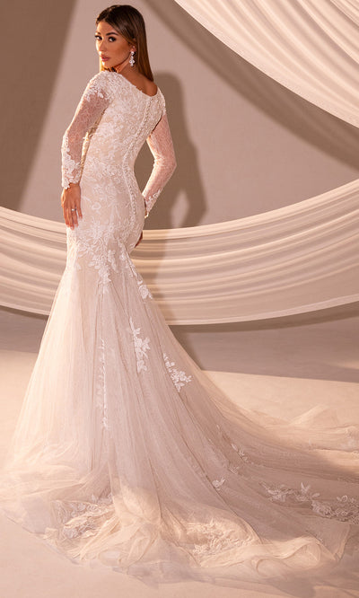 Rachel Allan RB7017 - Bateau Neck Embroidered Wedding Gown Wedding Dresses